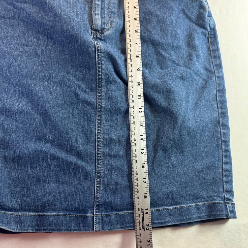 Charter Club Womens Blue Denim Pencil Skirt Size 10 Medium Wash Stretch - Picture 3 of 6
